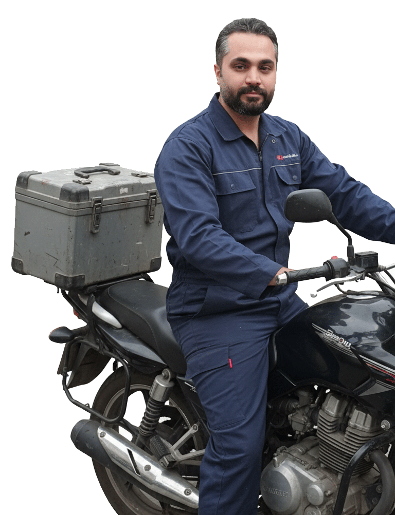 کلیدساز سیار شبانه‌روزی در مهرشهر کرج با موتور برای خدمات فوری